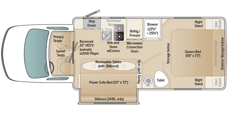 Coach House Platinum II 241XL SQ floor plan