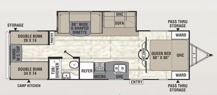 Coachmen Freedom Express Liberty Edition 292BHDSLE floor plan