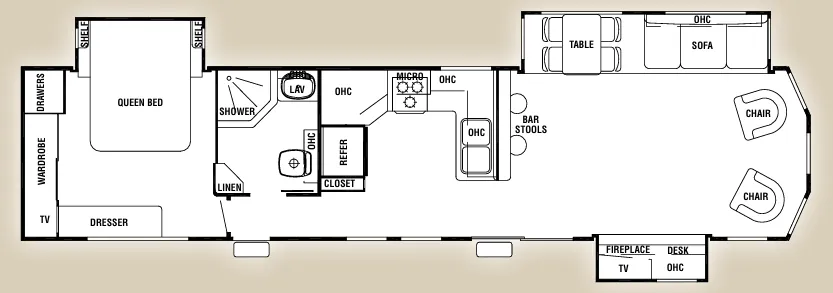 Forest River Cedar Creek Cottage 40CFL floor plan