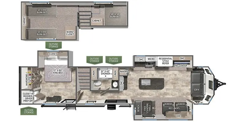 Palomino Puma 402LFT floor plan