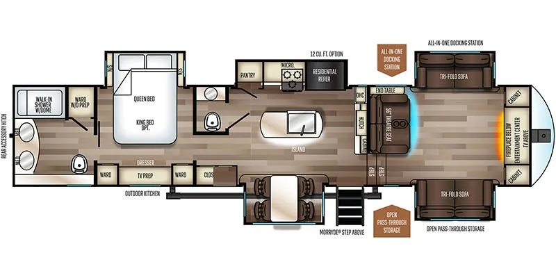 2021 Forest River Sabre 37FLH - Floor plan