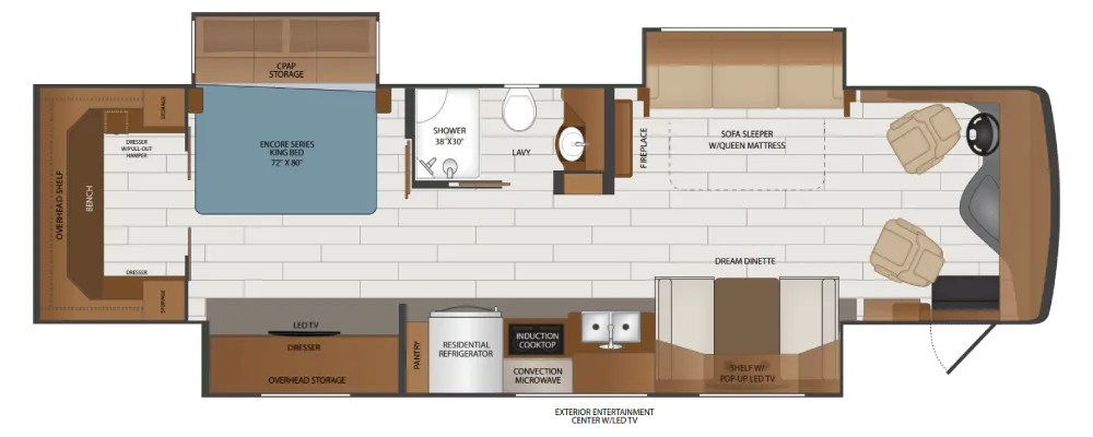 Fleetwood Frontier 38RT floor plan