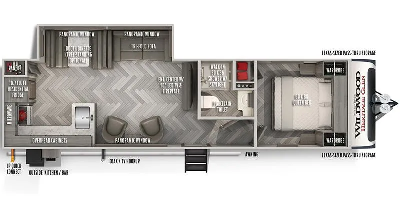 2021 Forest River Wildwood Heritage Glen 283RK - Floor plan