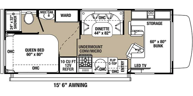 Forest River Solera 22N floor plan