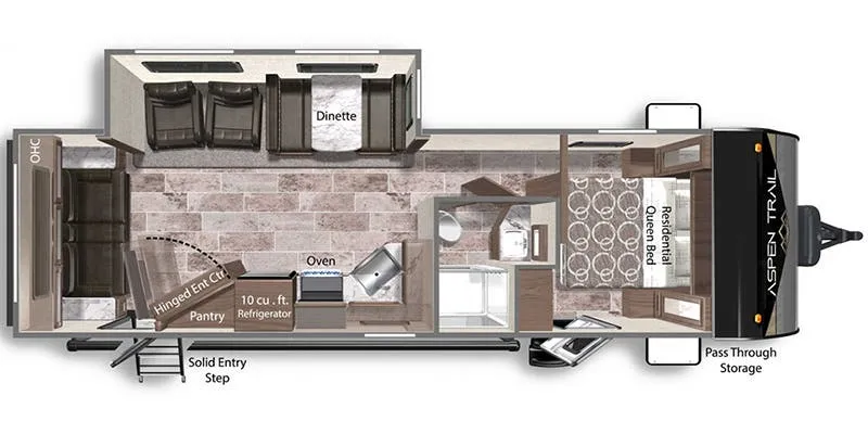 2023 Dutchmen Aspen Trail 2860RLS - Floor plan