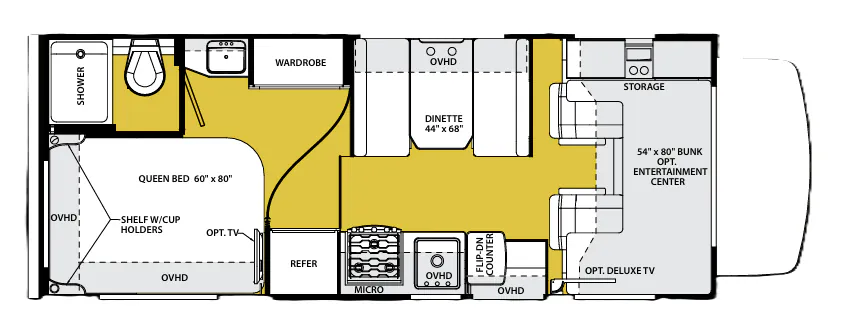 Forest River Sunseeker 2300 floor plan