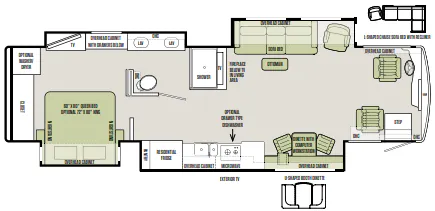 Tiffin Allegro Bus 37 AP floor plan