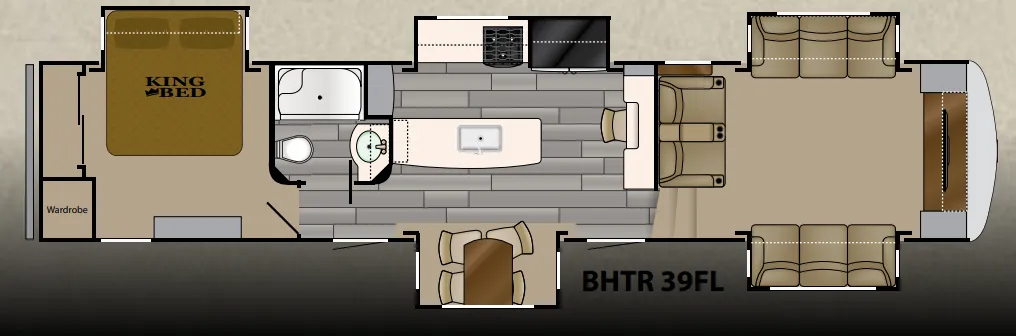 Heartland Bighorn Traveler 39FL floor plan
