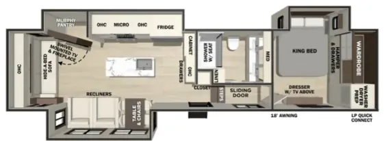 Forest River Cedar Creek 361RL floor plan