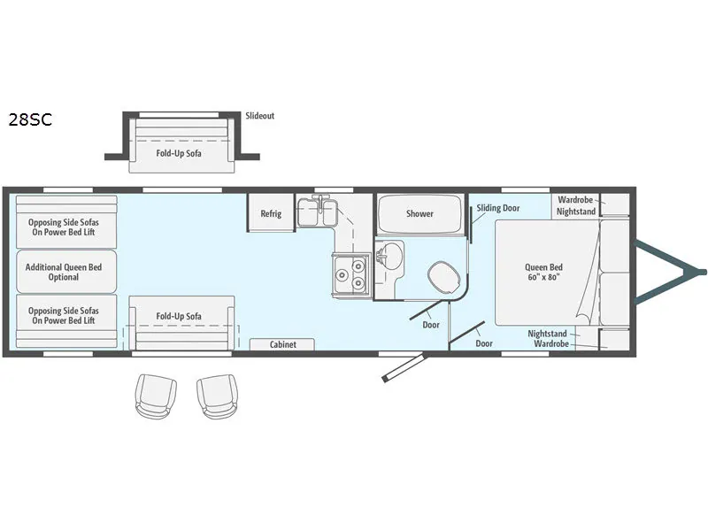 2017 Winnebago Spyder 28SC — Floor plan