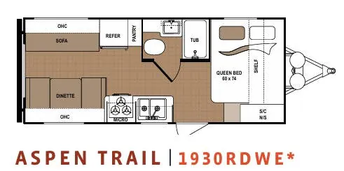 Dutchmen Aspen Trail 1930RDWE floor plan