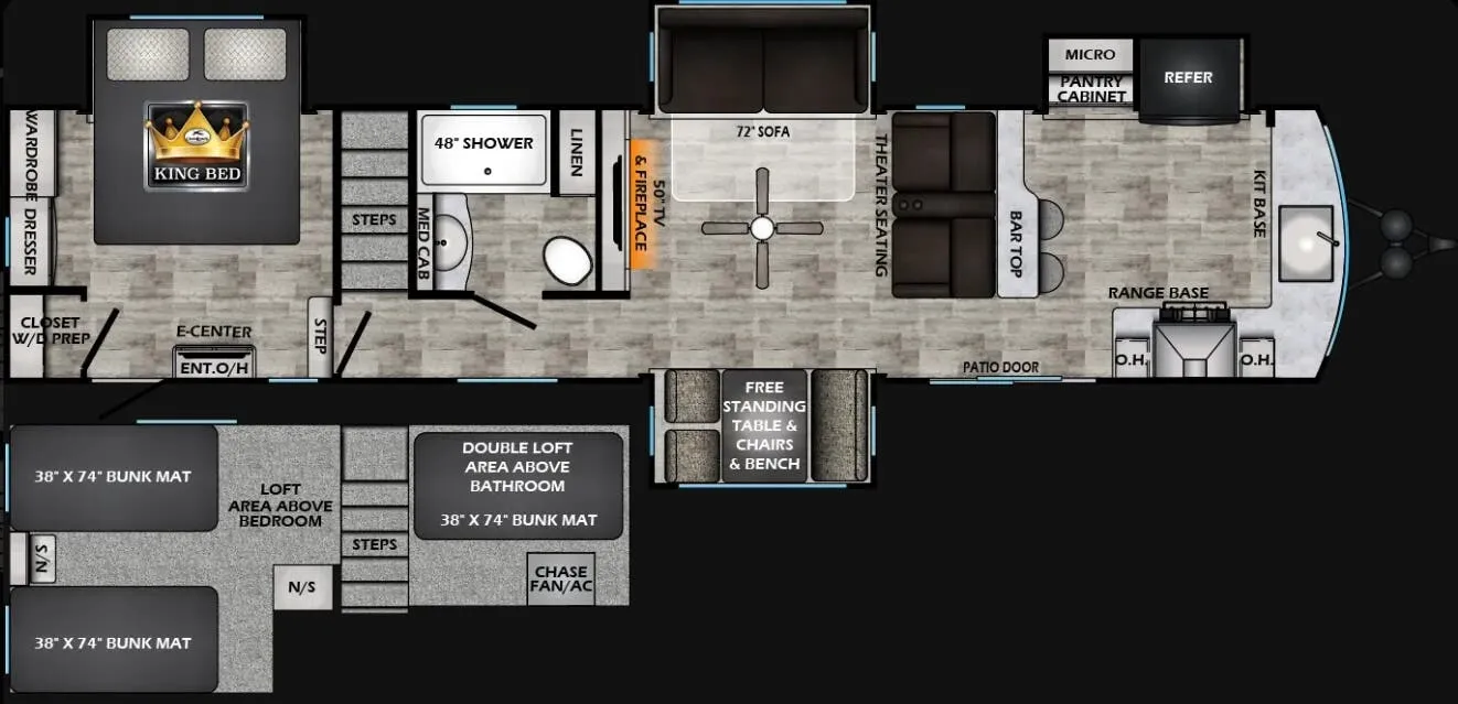 CrossRoads Redwood Regency 3881FKL floor plan