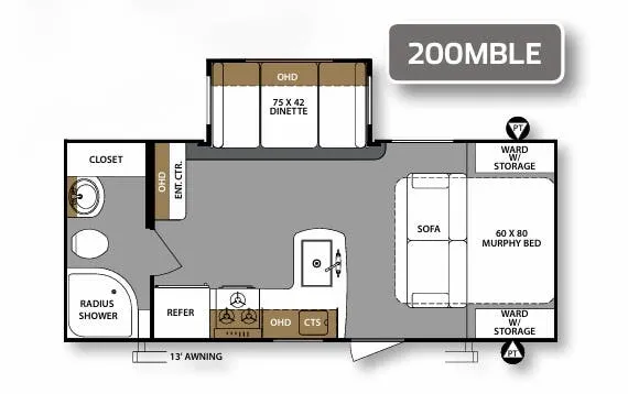 Forest River Surveyor Legend 200MBLE floor plan