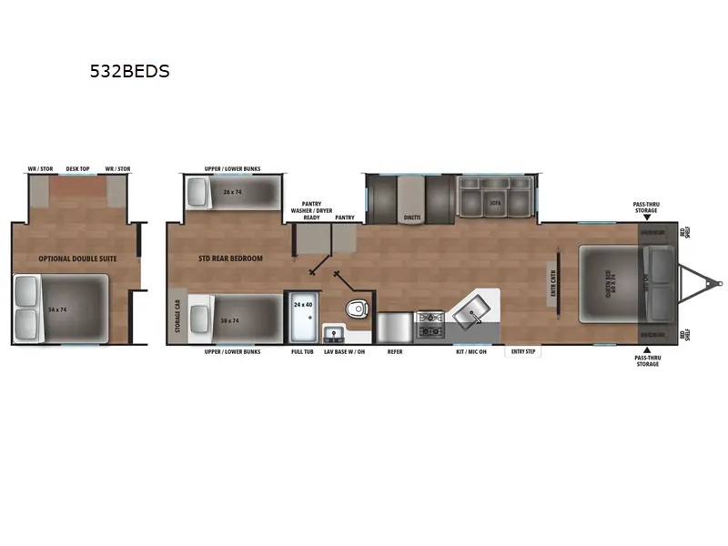 2026 Shasta RVs i-5 Edition 532BEDS - Floor plan