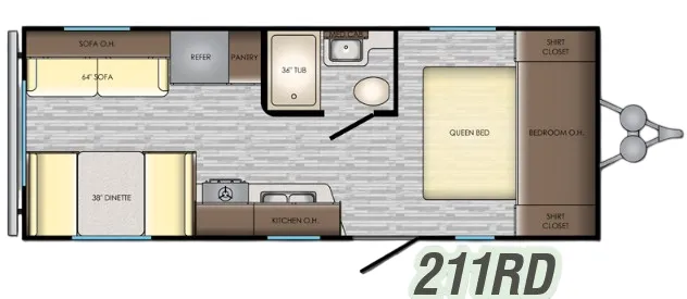 CrossRoads Zinger Lite 211RD floor plan