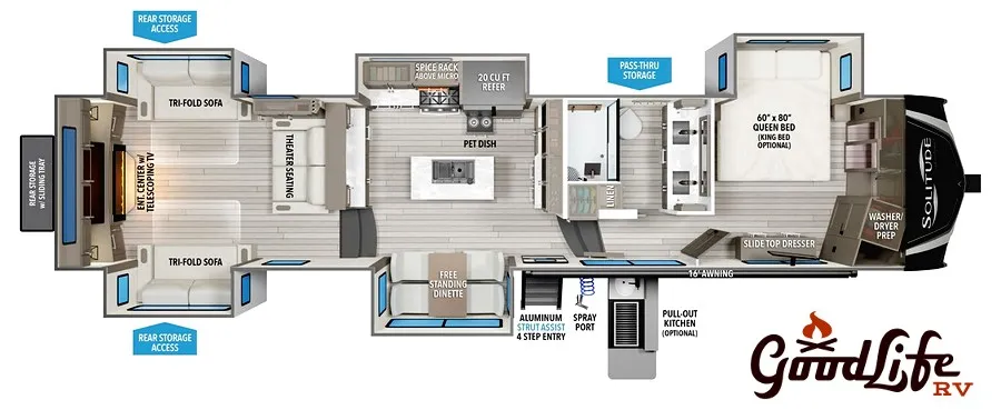2026 Grand Design Solitude 376RD floor plan
