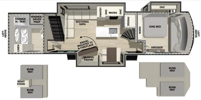 2026 Forest River Cedar Creek Cottage 40CBK - Floor plan