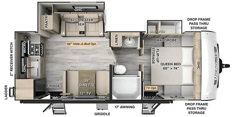 2024 Forest River Rockwood Mini Lite 2515S - Floor plan