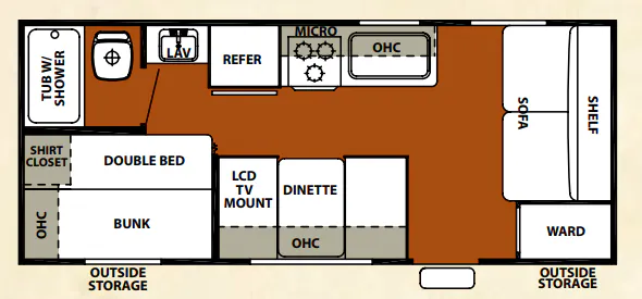 Forest River Cherokee Grey Wolf 17BH floor plan