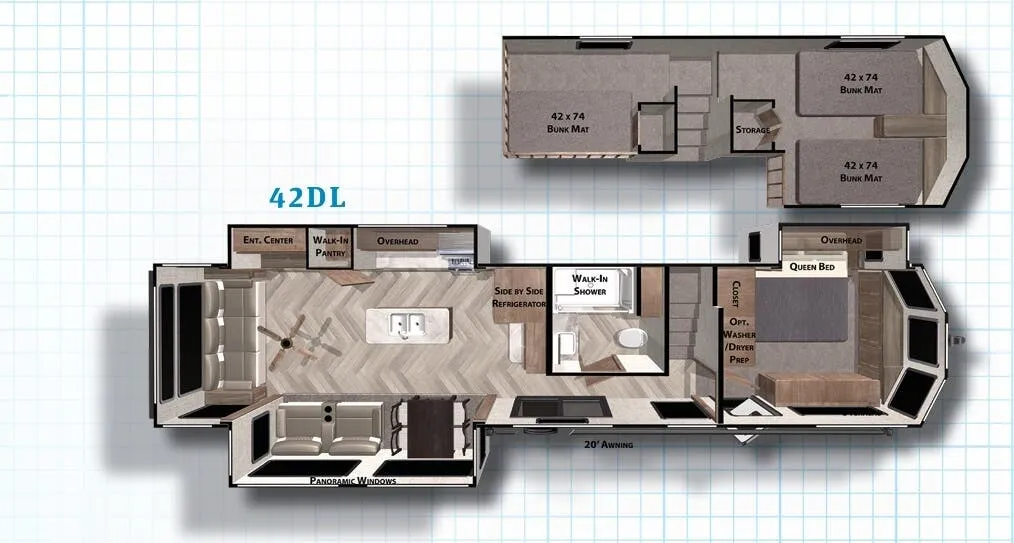 Forest River Salem Grand Villa 42DL floor plan
