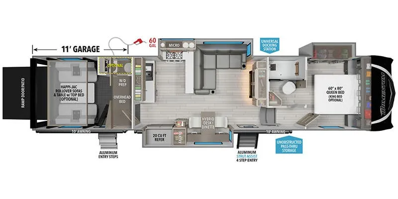 2025 Grand Design Momentum M-Class 344M floor plan