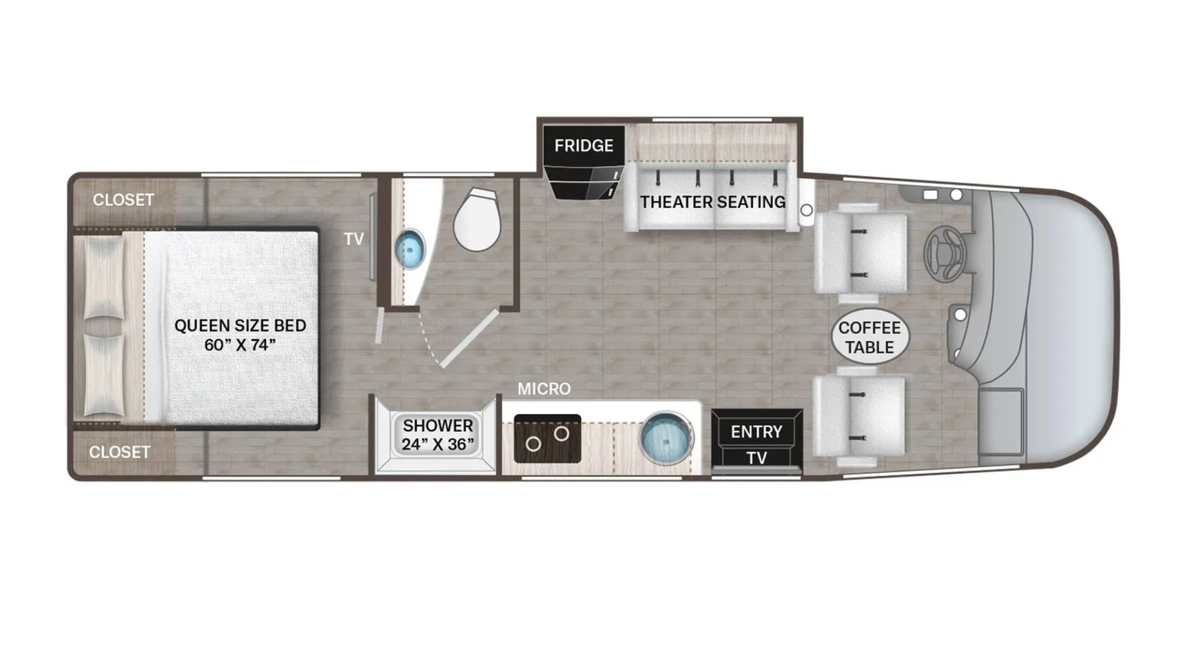 2026 Thor Motor Coach Freedom Traveler A26 - Floor plan