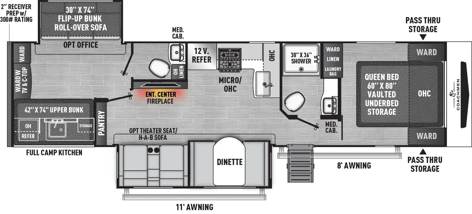 2025 Coachmen Freedom Express Ultra Lite 326BHDS - Floor plan