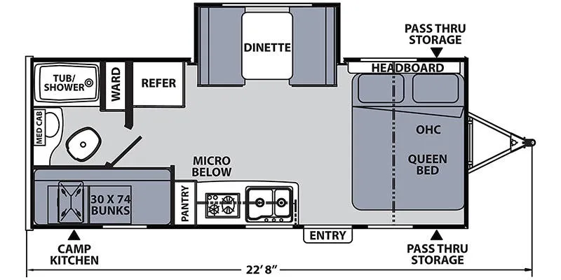 2021 Coachmen Apex Nano 194BHS floor plan