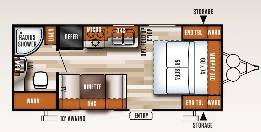 Forest River Salem Cruise Lite 171RBXL floor plan