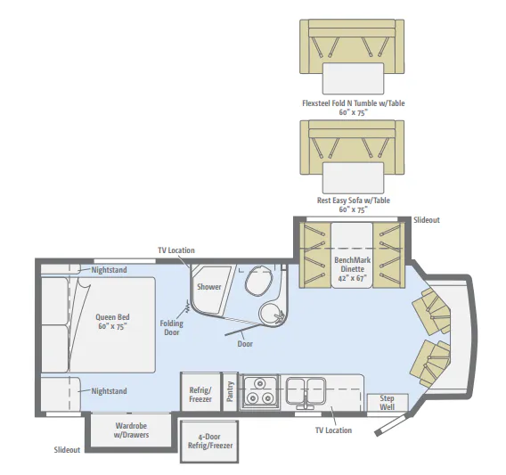 Winnebago Aspect 27K floor plan