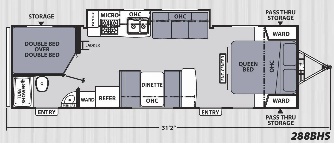 Coachmen Apex Ultra-Lite 288BHS floor plan