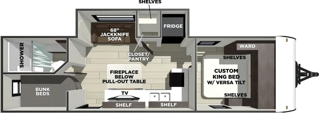 2026 Forest River Wildwood 260ICE floor plan