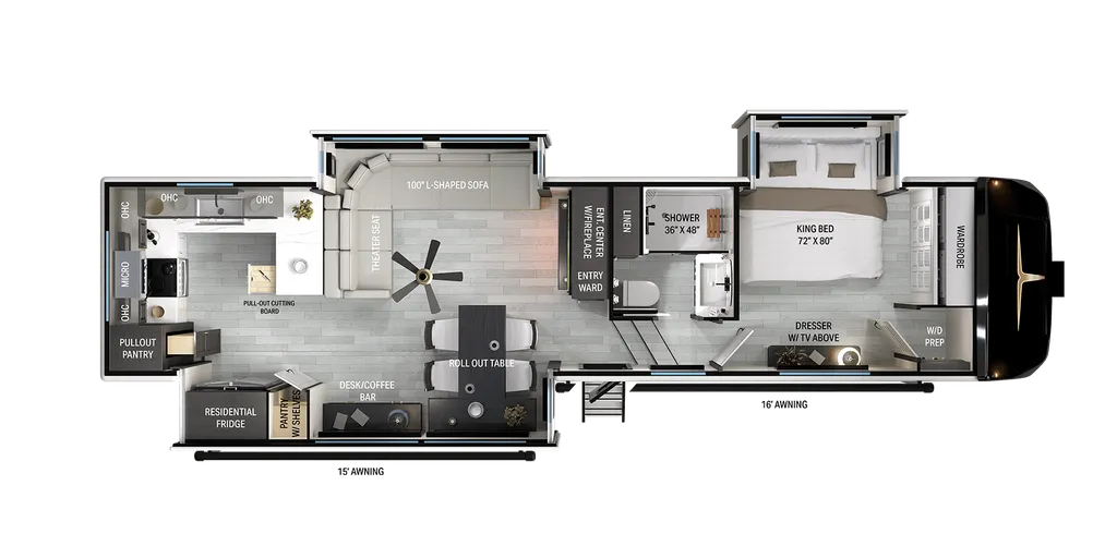 2026 Heartland Bighorn 36RK floor plan