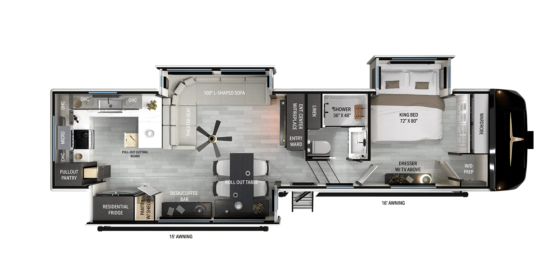 2026 Heartland Bighorn 36RK - Floor plan