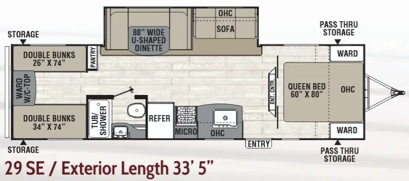 Coachmen Freedom Express Select 29SE floor plan