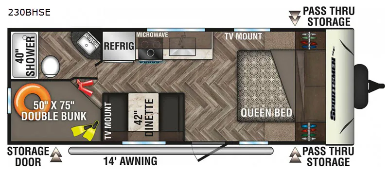 2020 K-Z Sportsmen SE 230BHSE - Floor plan