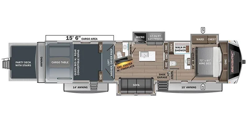 Jayco Seismic Luxury Series 3815 floor plan