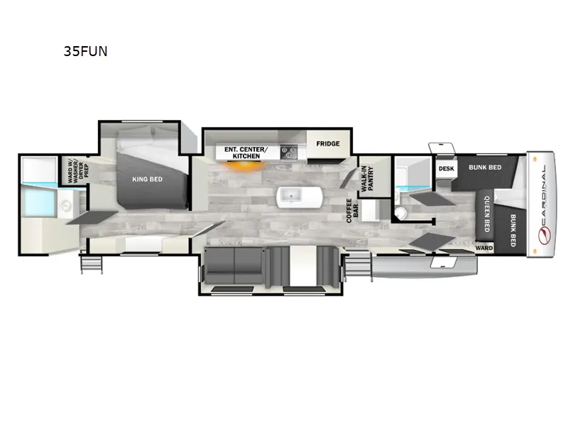 2025 Forest River Cardinal 35FUN floor plan
