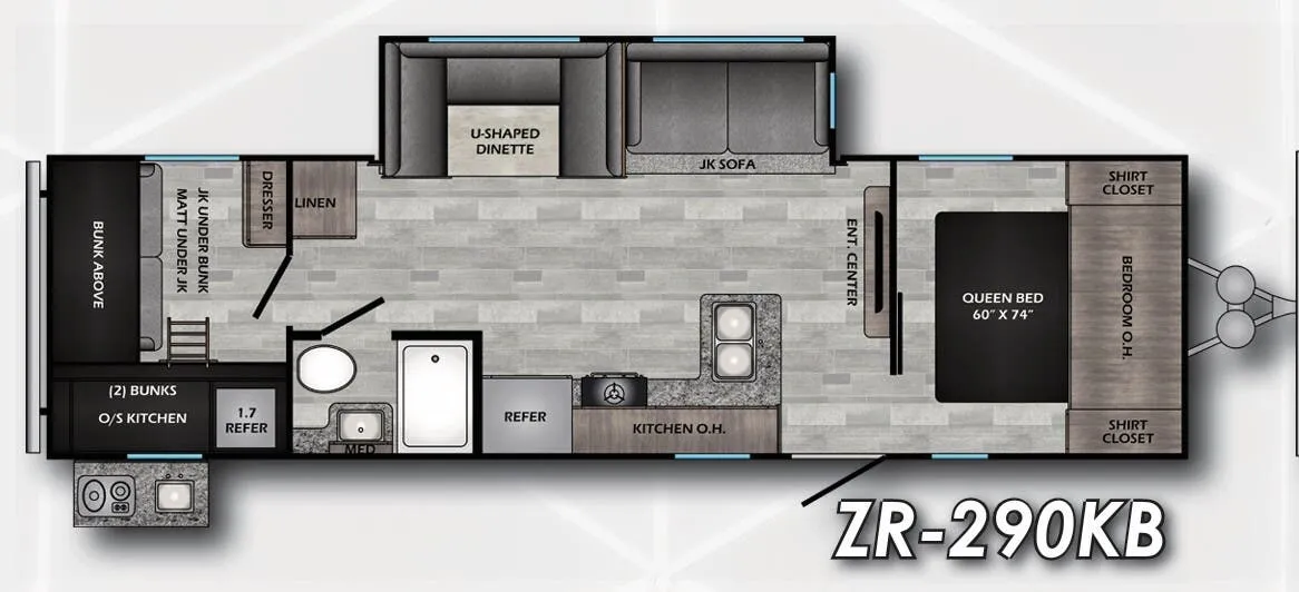 CrossRoads Zinger 290KB floor plan