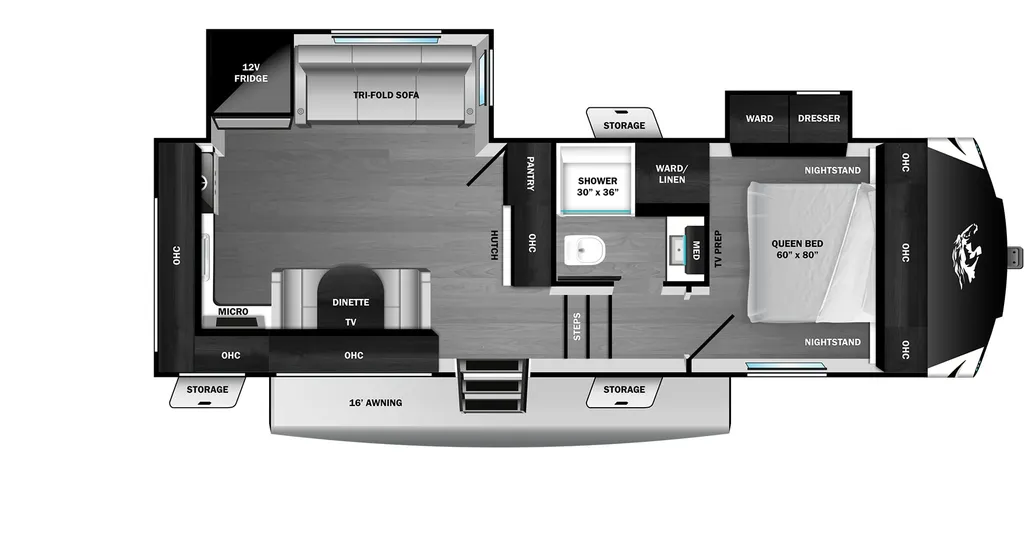 2026 Open Range RV Roamer Light Duty 24MLDS floor plan