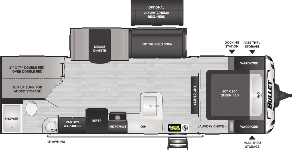 2024 Keystone Bullet 273BHSWE floor plan