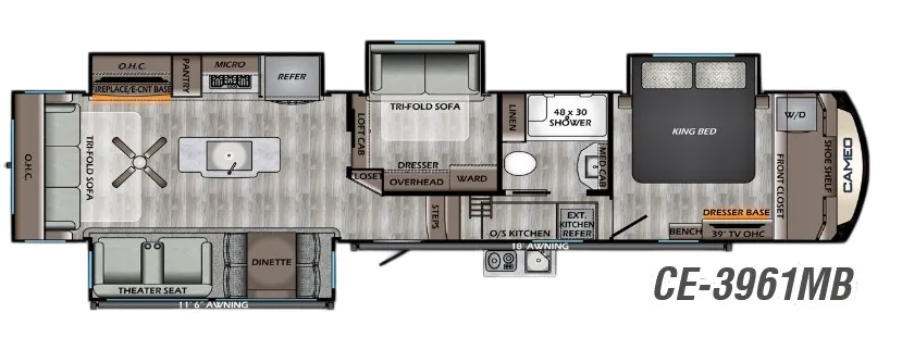CrossRoads Cameo 3961MB floor plan