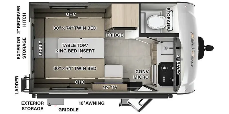 2025 Forest River Flagstaff E-Pro E15TB floor plan