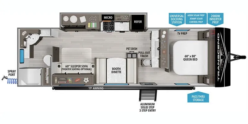 2025 Grand Design Transcend Xplor 26RBX - Floor plan