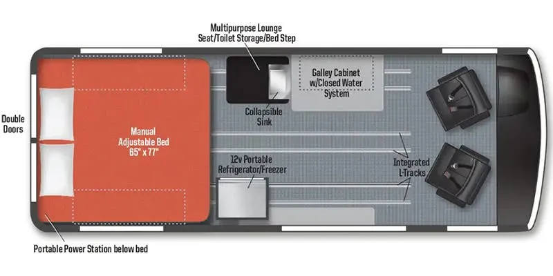 Winnebago Adventure Wagon 44M floor plan