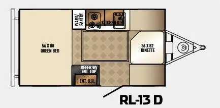 Palomino Real-Lite Mini RL-13 D floor plan