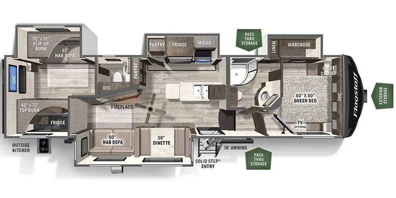Forest River Flagstaff Super Lite 529RBS floor plan