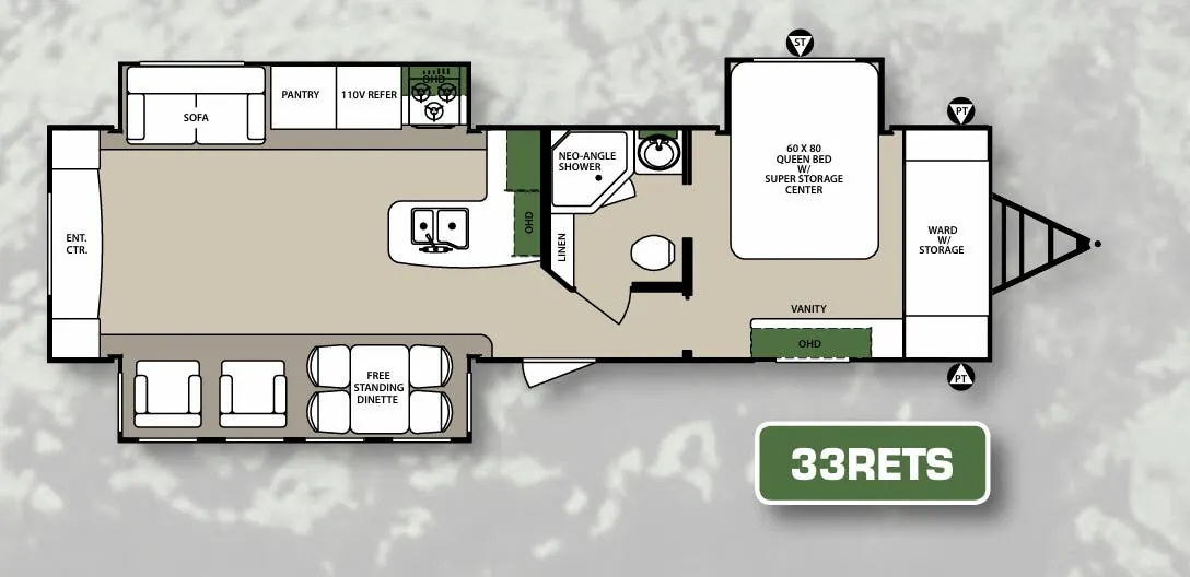 Forest River Surveyor 33RETS floor plan
