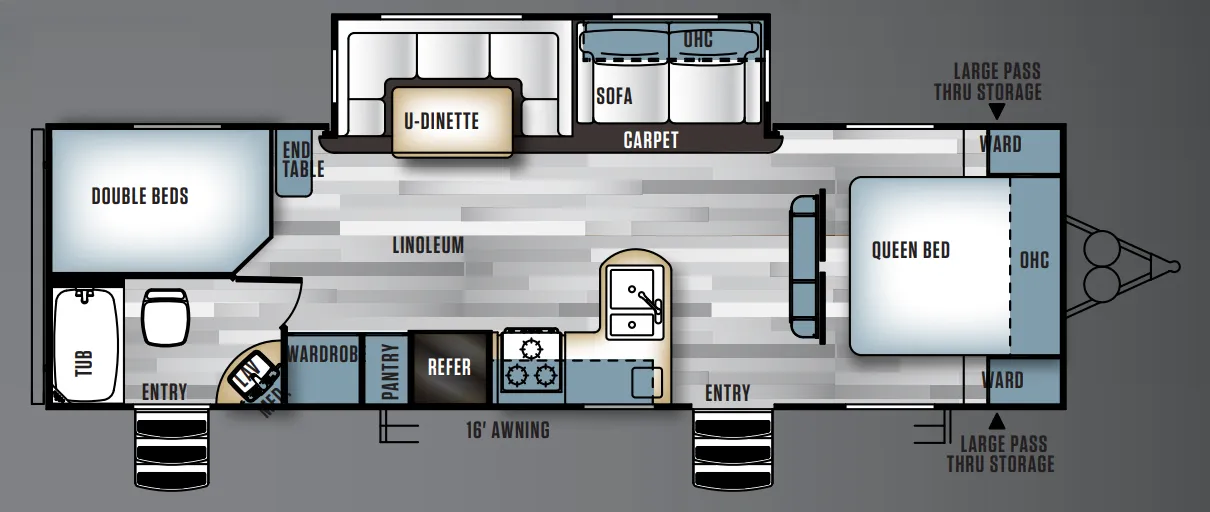 Forest River Salem 27TDSS floor plan