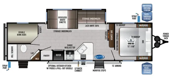 East to West Della Terra 271BH floor plan